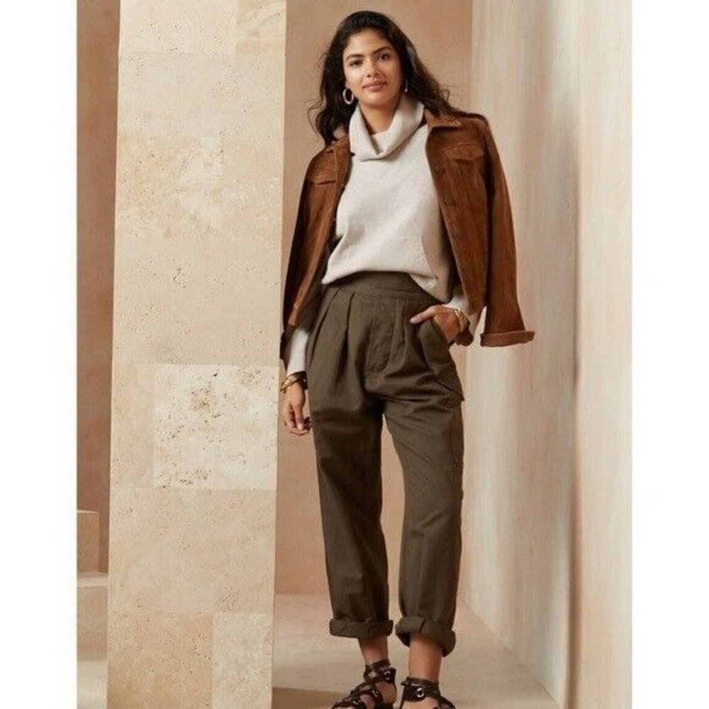 BNWT Banana Republic Cowl Jumper Sweater in Oatmeal Heather M